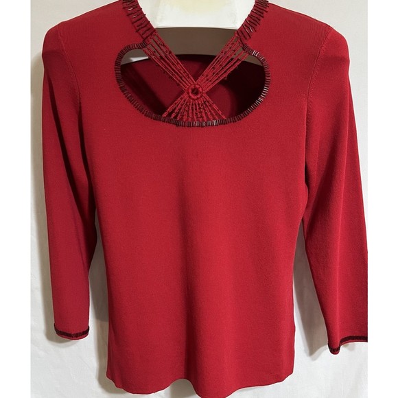 Belldini sweater vintage beaded embroidered Rare 80s 90s hip-hop Sexy Designer Q - Picture 1 of 5